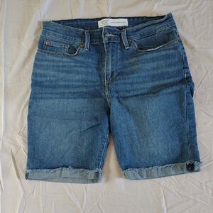 Signature by Levi Strauss Blue Jean Shorts Rolled Hem